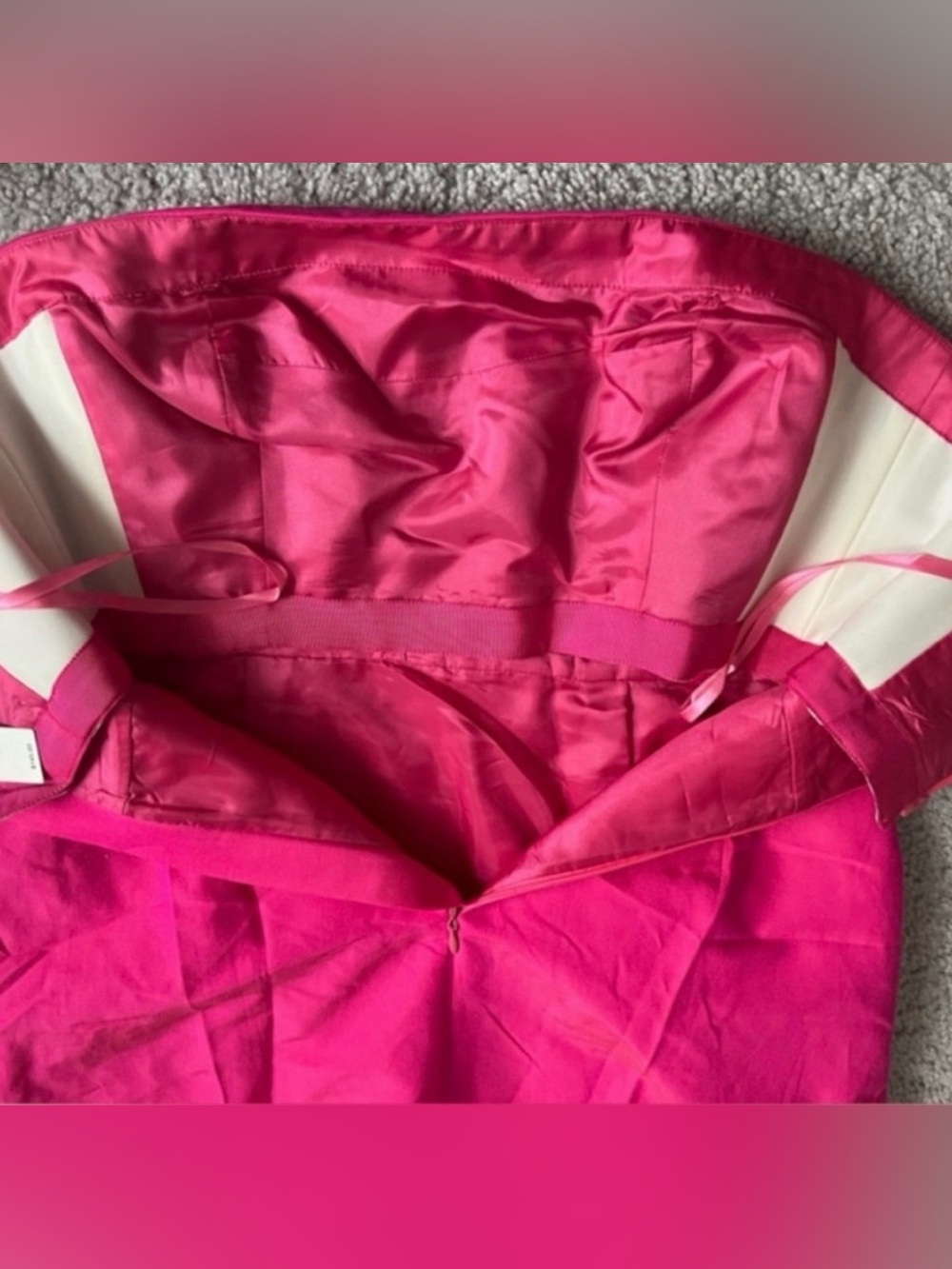 J.Crew Flamenca Strapless Pink Taffeta Cocktail Party Dress Pockets NWT 2 - Picture 5 of 6